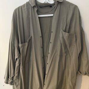 Zara Women’s Khaki Shirt Jacket